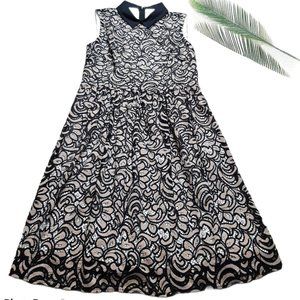 Betsey Johnson‎ Lady Lace Overlay Sleeveless Dress